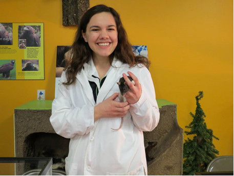 Olivia Dietrich rocking her lab coat at In the Wild